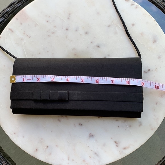 Carla Marchi evening clutch black classic elegant handbag black tie event nwot - Picture 5 of 8